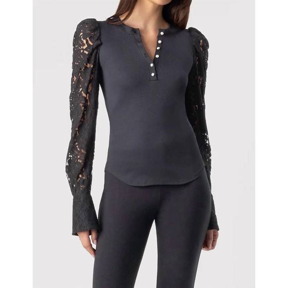 NEW GENERATION LOVE women's macoy lace combo top in black - Picture 1 of 6